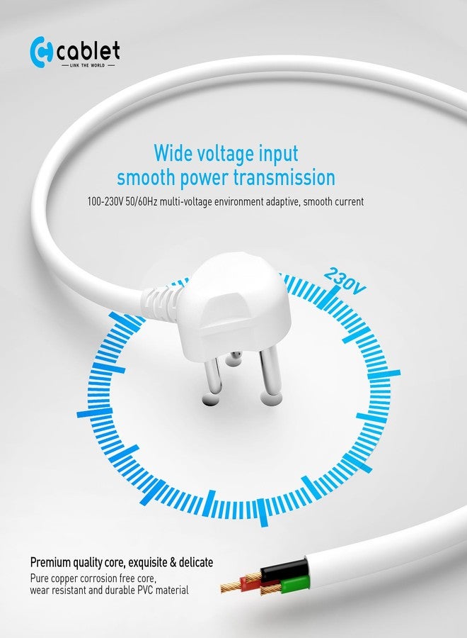 Cablet Extension Board 1500W 6A | 6 Universal Multi Plug Sockets with Surge Protector, Overload Protection, 1.8M Heavy Duty Cord, LED Indicator Master Switch, Spike Guard Power Strip for Home & Office - Image 5
